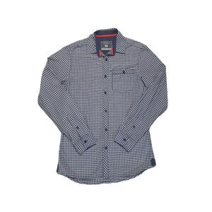 Earthbound Button Up Long Shirt Sleeve Mens S Blue White Check Pocket